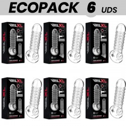 ECOPACK 6 UDS - VIRILXL EXTENSION Y FUNDA DE PENE V15 TRANSPARENTE