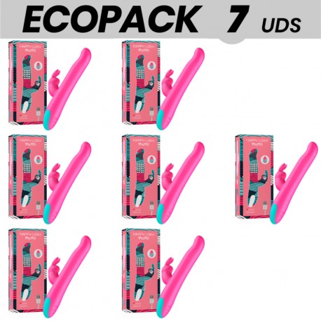 ECOPACK 7 UDS HAPPY LOKY PLUTO RABBIT VIBRATOR ROTATOR COMPATIBLE CON WATCHME WIRELESS TECHNOLOGY