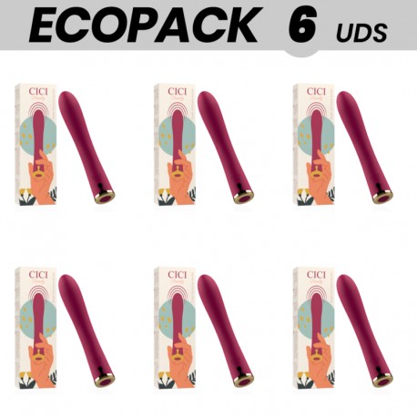 ECOPACK 6 UDS CICI BEAUTY VIBRADOR PREMIUM SILICONE UP DOWN