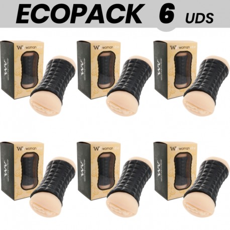 ECOPACK 6 UDS WOMANVIBE MASTURBADOR DOBLE GUMY