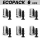 ECOPACK 6 UDS BLACKSILVER SCOTT PLUG ANAL SILICONA PREMIUM NEGRO