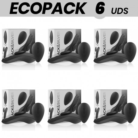 ECOPACK 6 UDS BLACKSILVER PRESTON PANTIE MAGNETICO VIBRADOR SILICONA REMOTO