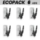 ECOPACK 6 UDS BLACKSILVER BECK WAND Y ONDAS ESTIMULADORAS 2 EN 1 SILICONA