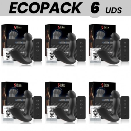 ECOPACK 6 UDS IBIZA MASAJEADOR ANAL CONTROL REMOTO 11 x 4 CM