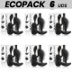 ECOPACK 6 UDS BLACKSILVER DWAYNE PLUG ANAL SILICONA CONTROL REMOTO