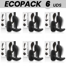 ECOPACK 6 UDS BLACKSILVER DWAYNE PLUG ANAL SILICONA CONTROL REMOTO