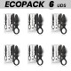 ECOPACK 6 UDS BLACKSILVER OZZY POTENTE PLUG ANAL SILICONA