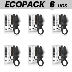 ECOPACK 6 UDS BLACKSILVER OZZY POTENTE PLUG ANAL SILICONA