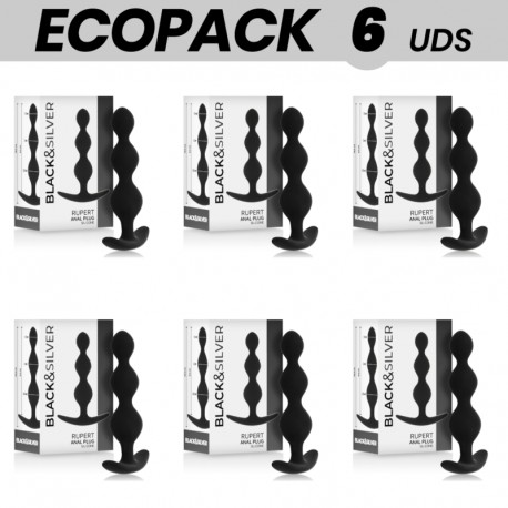 ECOPACK 6 UDS BLACKSILVER RUPERT CADENA BOLAS ANALES 10 CM