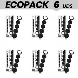 ECOPACK 6 UDS BLACKSILVER LENNON PLUG ANAL CON BOLAS ANALES 15 CM