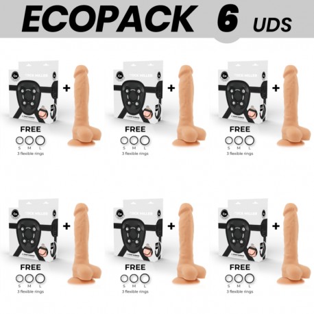 ECOPACK 6 UDS COCK MILLER ARNES SILICONA DENSITY ARTICULABLE COCKSIL 195 CM