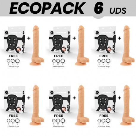 ECOPACK 6 UDS COCK MILLER ARNES SILICONA DENSITY ARTICULABLE COCKSIL 24 CM