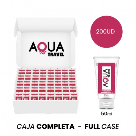 MOQ 200 AQUA TRAVEL LUBRICANTE BASE AGUA SABOR FRAMBUESA SALVAJE 50 ML