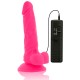 DIVERSIA DILDO REALaSTICO FLEXIBLE CON VIBRACIaN ROSA 18 CM O 4 CM