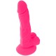DIVERSIA DILDO REALaSTICO FLEXIBLE CON VIBRACIaN ROSA 18 CM O 4 CM