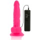 DIVERSIA DILDO REALaSTICO FLEXIBLE CON VIBRACIaN ROSA 18 CM O 4 CM