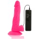 DIVERSIA DILDO REALaSTICO FLEXIBLE CON VIBRACIaN ROSA 18 CM O 4 CM