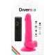 DIVERSIA DILDO REALaSTICO FLEXIBLE CON VIBRACIaN ROSA 18 CM O 4 CM