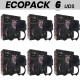 ECOPACK 6 UDS MIA COLOSSEO ANILLO CONTROL REMOTO NEGRO