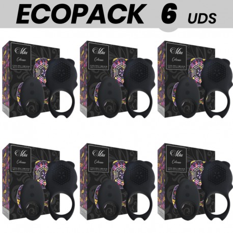 ECOPACK 6 UDS MIA COLOSSEO ANILLO CONTROL REMOTO NEGRO