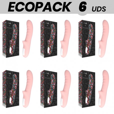 ECOPACK 6 UDS MIA PISA VIBRADOR ROTADOR ROSA