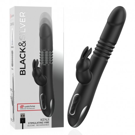 BLACKSILVER KENJI VIBRADOR RABBIT UP DOWN COMPATIBLE CON WATCHME