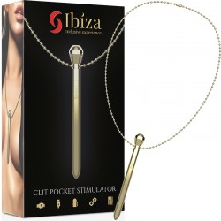 IBIZA DISCRETO ESTIMULADOR DIAMOND COLLAR RECARGABLE 12 MODOS DE VIBRACIaN DORADO 122 X 14
