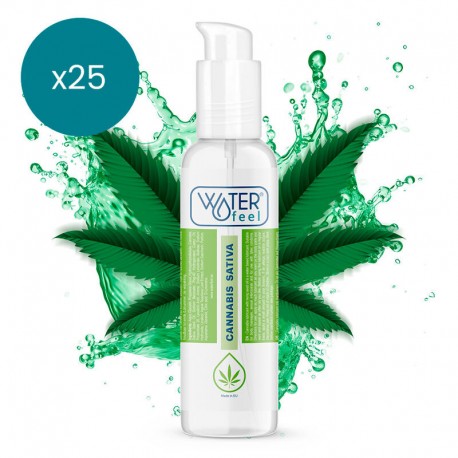 WATERFEEL LUBRICANTE CANNABIS 150 ML PACK 25 UDS