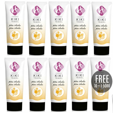 KIKa TRAVEL LUBRICANTE SABOR A PIaA COLADA 50 ML 10 1 GRATIS