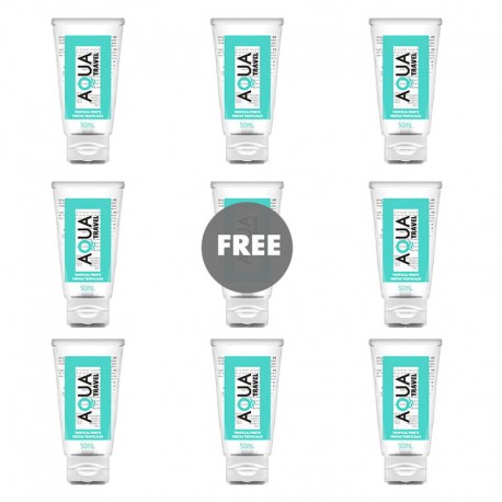 AQUA TRAVEL LUBRICANTE BASE AGUA SABOR FRUTAS TROPICALES 50 ML 81 GRATIS