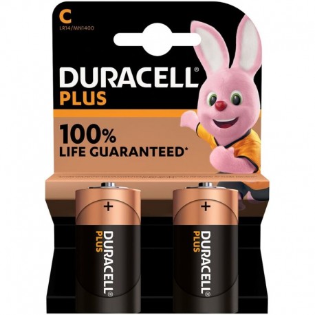 DURACELL PLUS POWER PILA ALCALINA C LR14 BLISTER2
