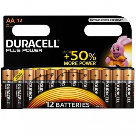 DURACELL PLUS POWER PILA ALCALINA AA LR6 BLISTER12