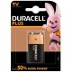 DURACELL PLUS POWER PILA ALCALINA 9V LR61 BLISTER1