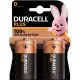 DURACELL PLUS POWER 100 PILA ALCALINA D LR20 BLISTER2