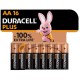 DURACELL PLUS POWER 100 PILA ALCALINA AA LR6 BLISTER16