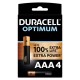 DURACELL OPTIMUM 200 PILA ALCALINA AAA LR03 BLISTER4