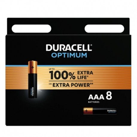 DURACELL OPTIMUM PILA ALCALINA AAA LR03 BLISTER8