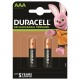 DURACELL PILA RECARGABLE HR03 AAA 900mAh BLISTER2