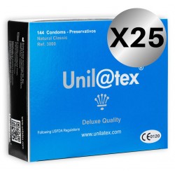 UNILATEX PRESERVATIVOS NATURALES 144 UDS X 25 UDS