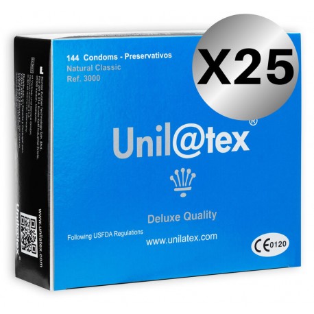 UNILATEX PRESERVATIVOS NATURALES 144 UDS X 25 UDS