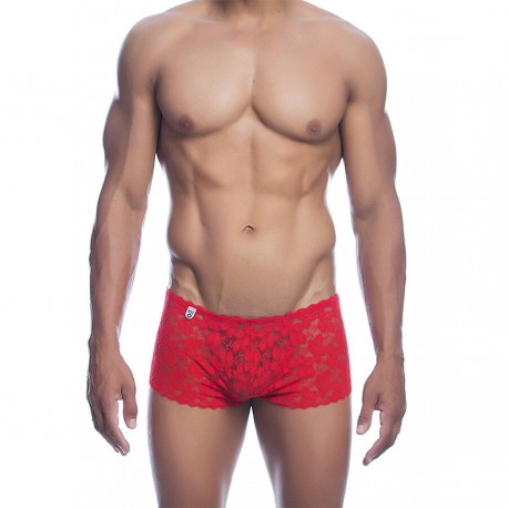 MOB BOXER ENCAJE ROJO TALLA S M
