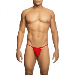MOB TANGA TRANSPARENTE CON FORMA DE T ROJO TALLA S M