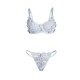 SUBBLIME 957629 CONJUNTO SUJETADOR Y PANTIES CON BORDADOS DE FLORES CELESTE S M