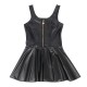 SUBBLIME 957667 VESTIDO DE CUERO CON CREMALLERA DE CORAZaN NEGRO S M