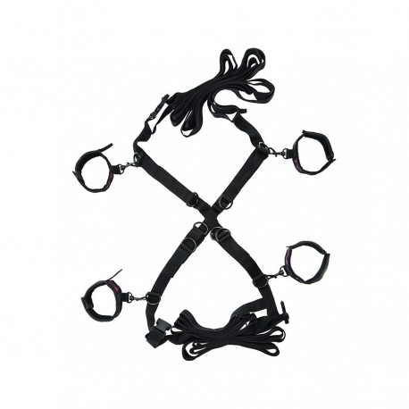CALEXOTICS SCANDAL SET DE ATADURAS CRUZADAS CAMA