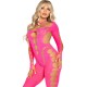 LEG AVENUE BODYSTOCKING ROSA CON ESPALDA ABIERTA TALLA aNICA