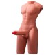XISE JASON HALF BODY TORSO REALaSTICO MASCULINO CON THRUSTING Y VIBRACIaN 55 CM