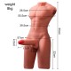XISE JASON HALF BODY TORSO REALaSTICO MASCULINO CON THRUSTING Y VIBRACIaN 55 CM