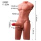 XISE JASON HALF BODY TORSO REALaSTICO MASCULINO CON THRUSTING Y VIBRACIaN 55 CM