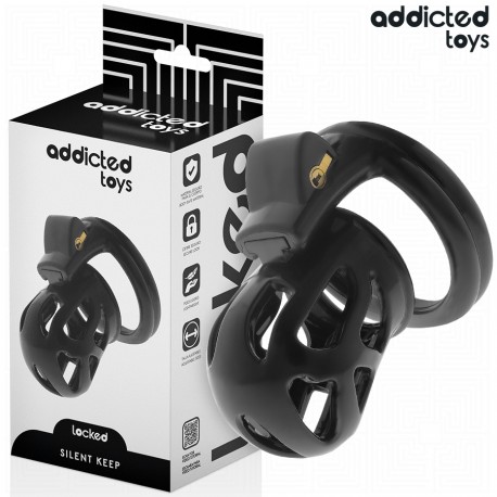 ADDICTED TOYS LOCKED SILENT KEEP JAULA PARA PENE 75 CM